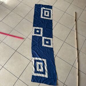 Scarf Made In Switzerland Blue Abstract Silk